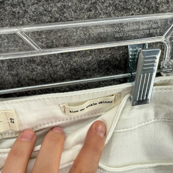 New Jessica Simpson Jeans Women 29 Plus White Denim Light Kiss Me Skinny Ankle - Picture 4 of 8